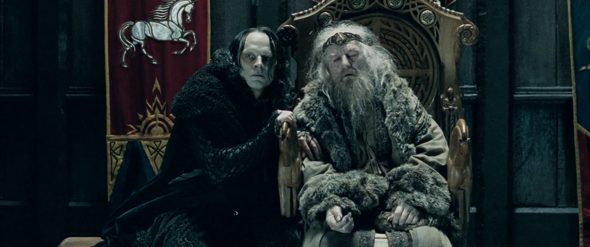 King Theoden and Grima Wormtongue